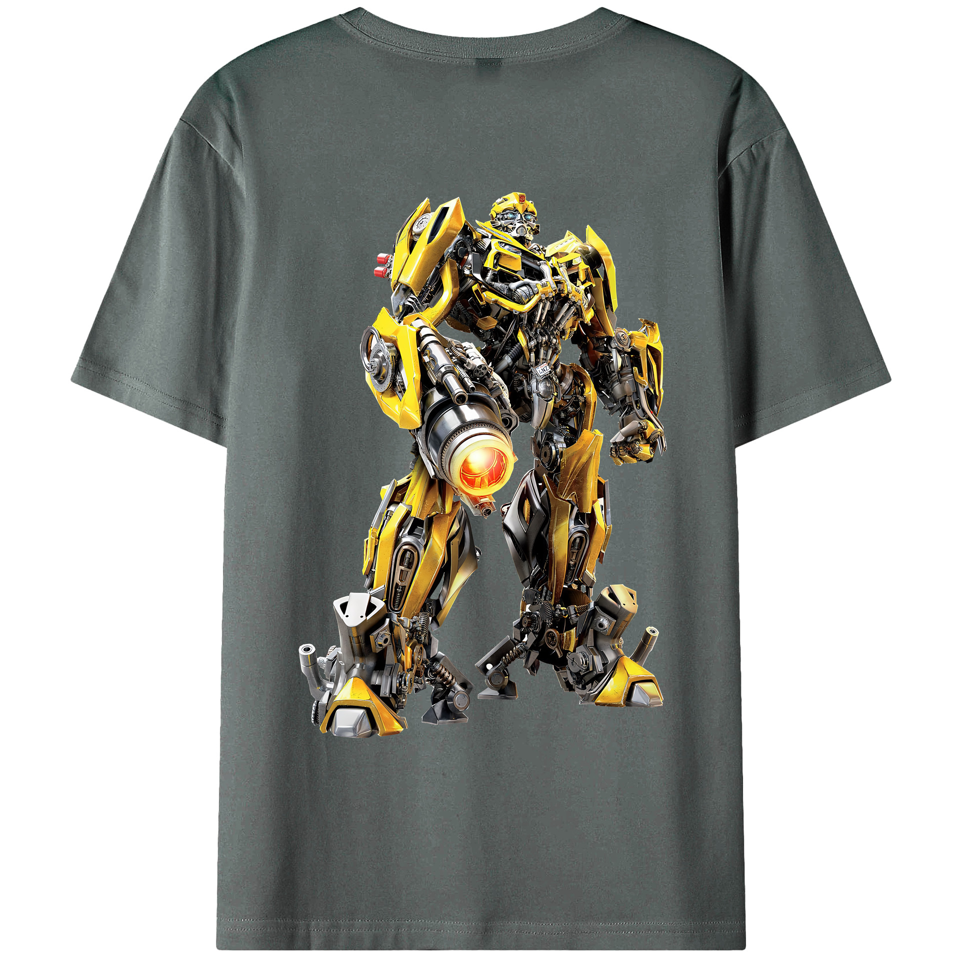 （画像用） Transformers トランスフォーマー 綿100％ メンズ半袖Tシャツ（バックプリント） 通気性